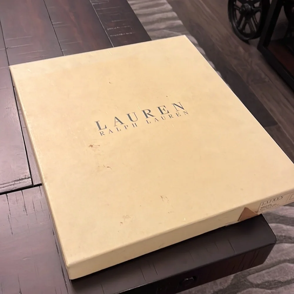 Ralph Lauren Mayfield Silver Leather Picture Photo Frame 8”x10” vintage